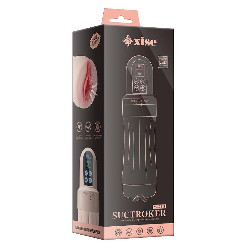 XISE - MASTURBADOR V3.0 III CON EFECTO DE SUCCIÓN Y VIBRACIÓN