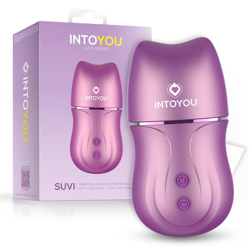 INTOYOU APP SERIES - SUVI STIMULATOR WITH LICKING, BITING, SUCTION AND VIBRATION USB-C WITH APP