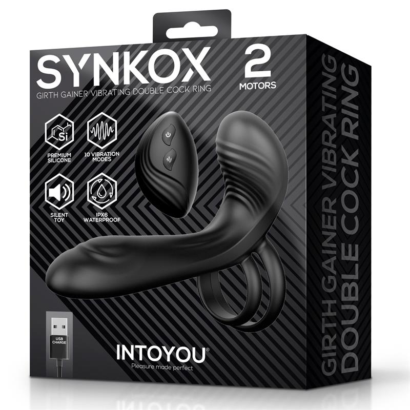 INTOYOU - ANNEAU PÉNIEN DOUBLE VIBRANT SYNKOX GIRTH GAINER