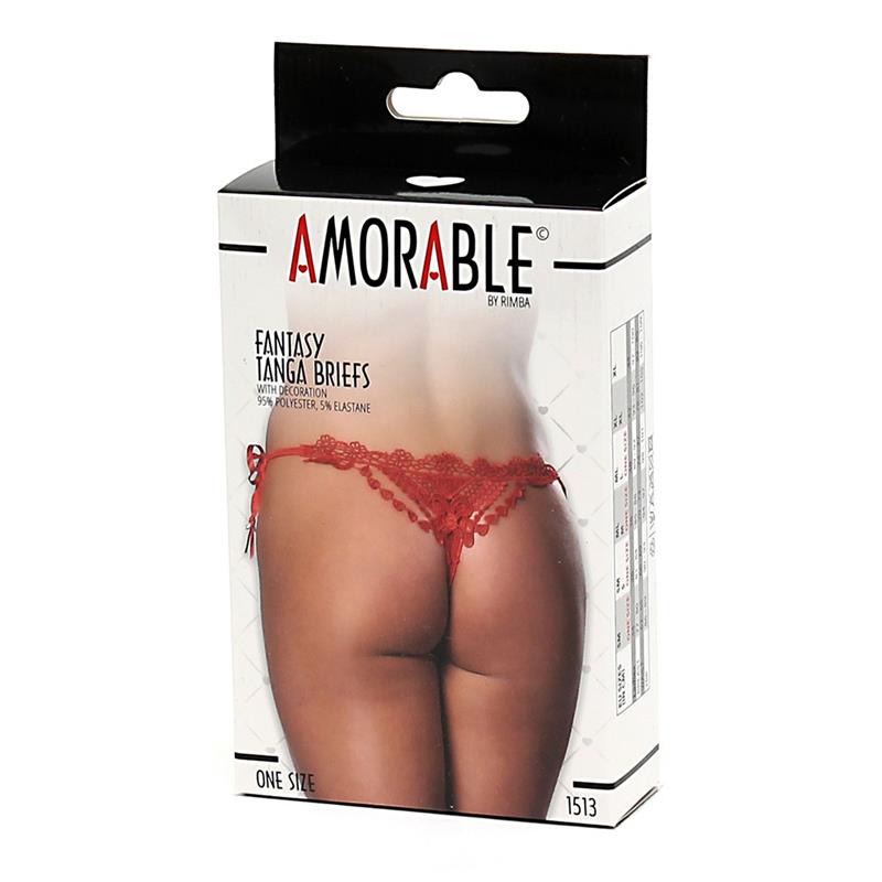 AMORABLE - THONG FANTASY RED ONE SIZE