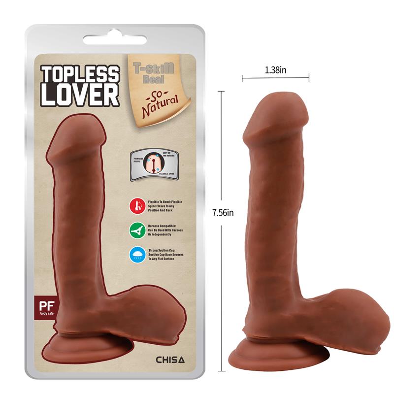 CHISA - TOPLESS LOVER DILDO DUAL DENSITY 19.2CM