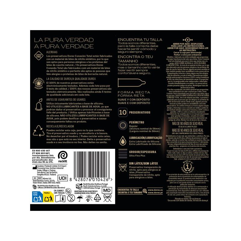 DUREX - TOTAL CONNECTION CONDOMS 10 UNITS