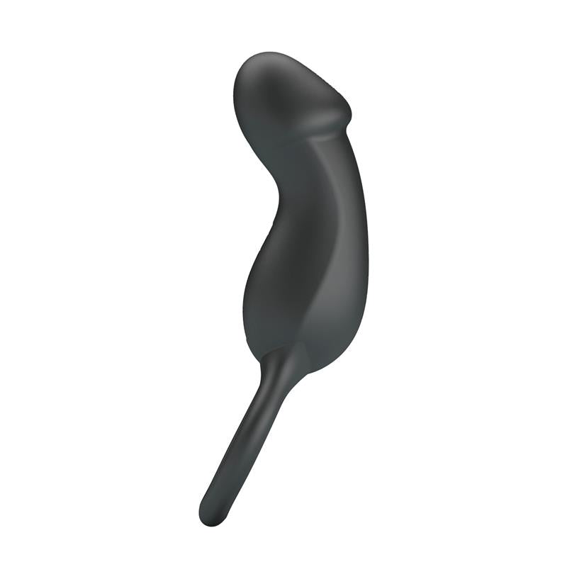 PRETTYLOVE - TRAE VIBRATING COCK RING USB BLACK