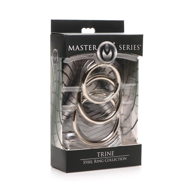 MASTER SERIES - TRINE SET OF 3 STEEL C-RING