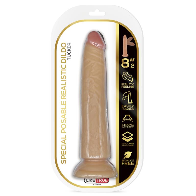 LIKETRUE - TUCKER REALISTIC ARTICULABLE-POSABLE DILDO 8.2 FLESH