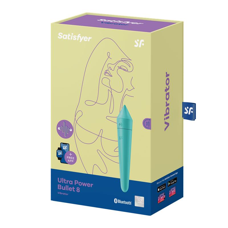 SATISFYER - ULTRA POWER BULLET 8 VIBRATING BULLET WITH APP TURQUOISE
