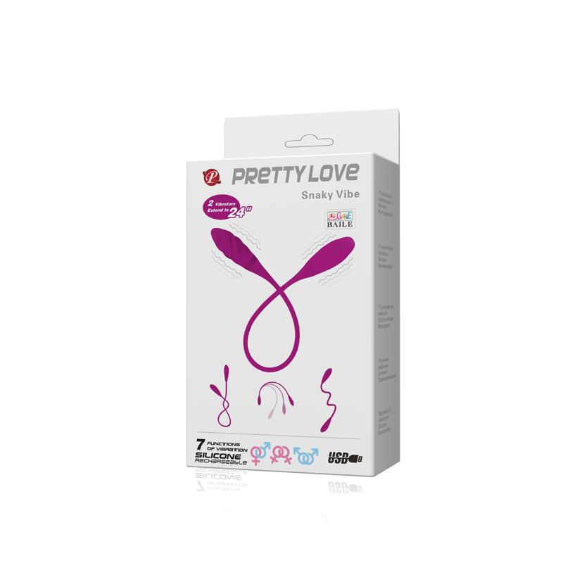 PRETTYLOVE - VIBRATING EGGS SNAKY PURPLE