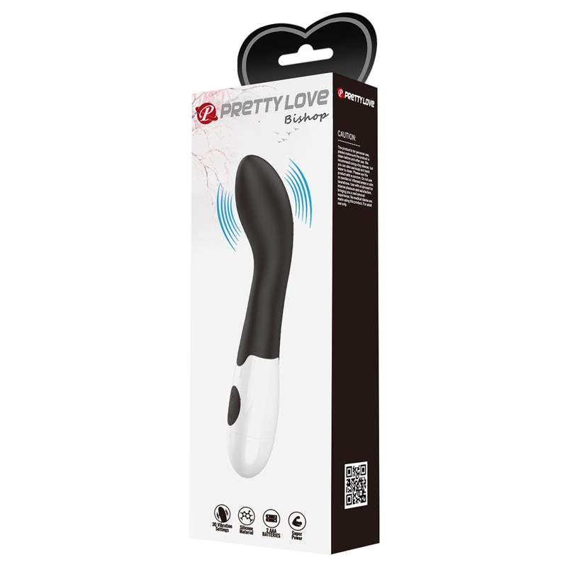 PRETTYLOVE - VIBRATOR BISHOP 30 FUNCTIONS BLACK