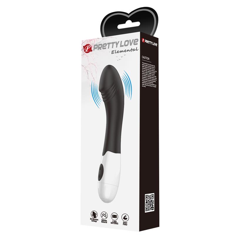 PRETTYLOVE - VIBRATOR ELEMENTAL 30 FUNCTIONS BLACK