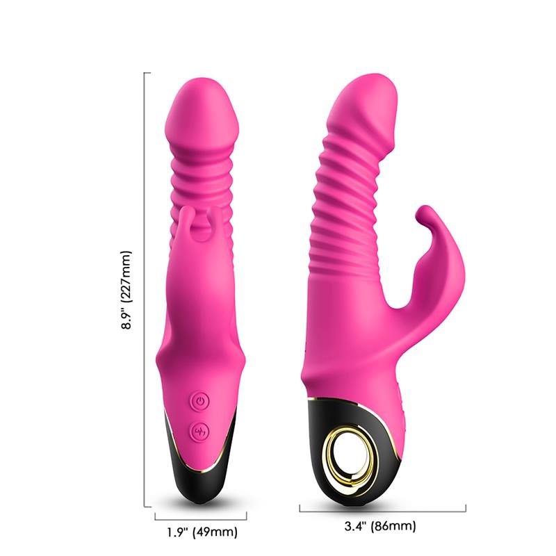 URBAN SKY - VIBRATOR WITH THRUSTING AND 360º WIGGLING PINK