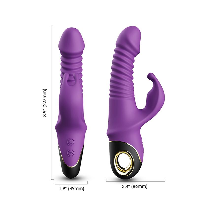 URBAN SKY - VIBRATOR WITH THRUSTING AND 360º WIGGLING PURPLE
