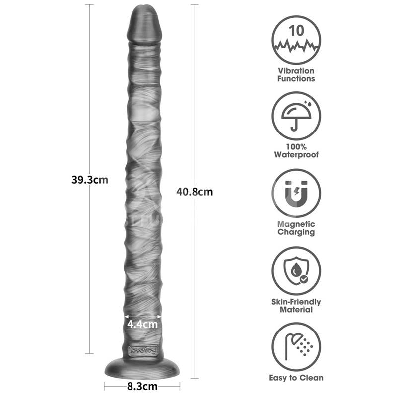 LOVETOY - VIBRAX SLIDER ANAL DILDO WITH VIBRATION KING SIZED 16