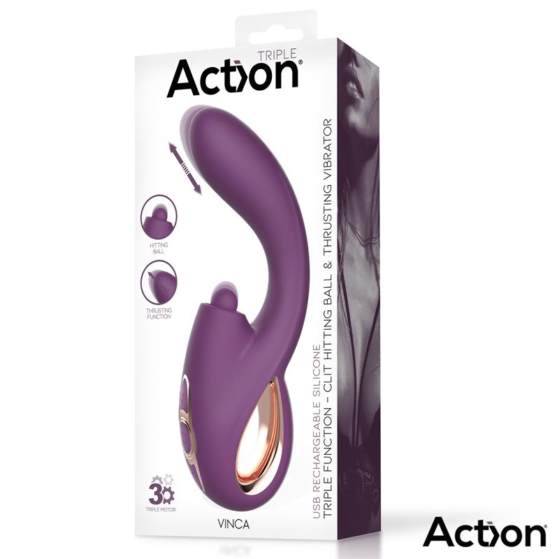 ACCIÓN - PELOTA BLANDA DE GOLPETEO VINCA CON EMPUJE Y VIBRACIÓN