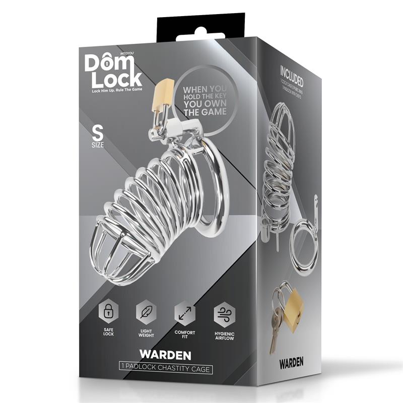 DOMLOCK - WARDEN CHASTITY CAGE SIZE S