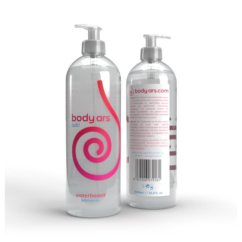 BODY ARS - WATER BASE LUBRICANT GEL NATURAL DISPENSER 1000 ML
