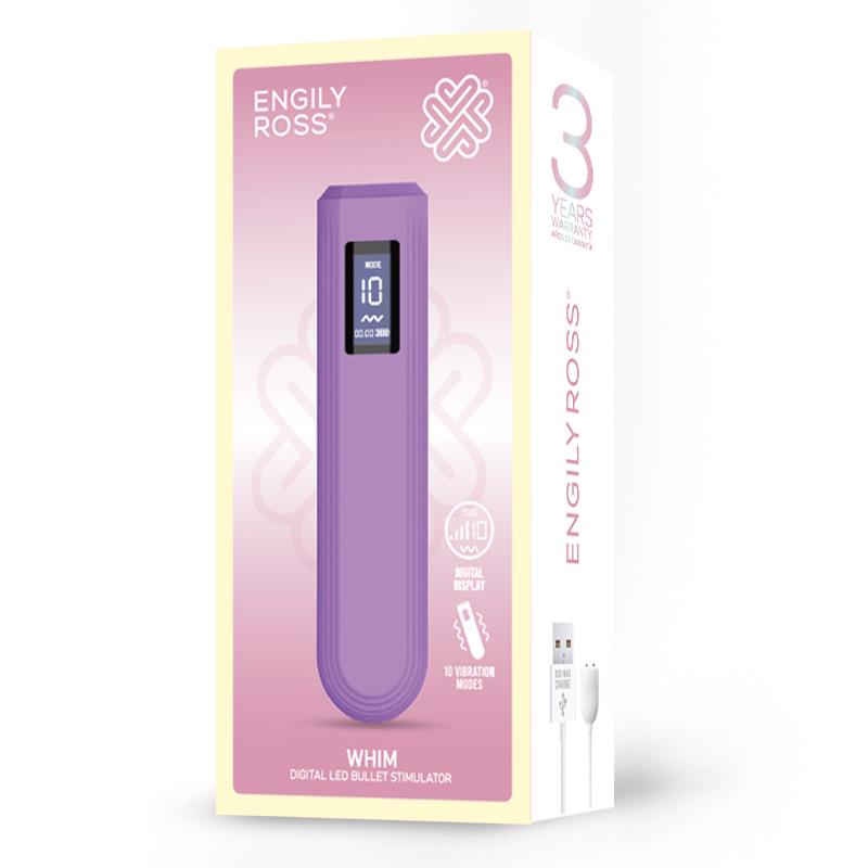 DIGITAL - WHIM DIGITAL DISPLAY VIBRATOR BULLET 12.9 CM