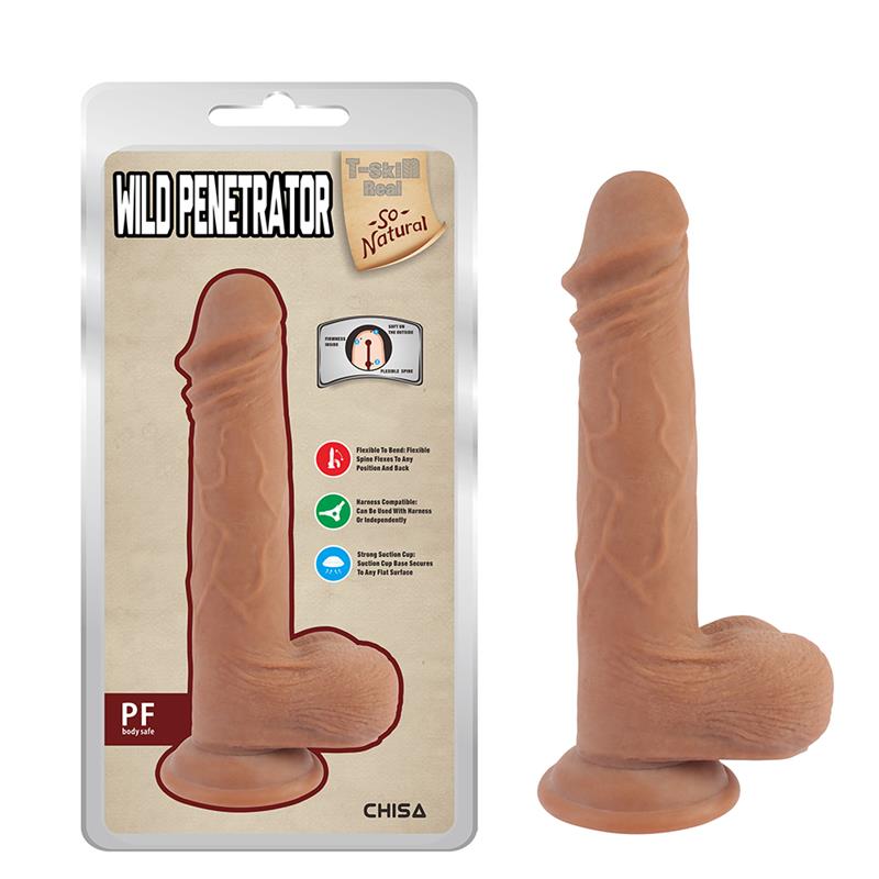 CHISA - WILD PENETRATOR DUAL-DENSITY DILDO TAN 21.5CM