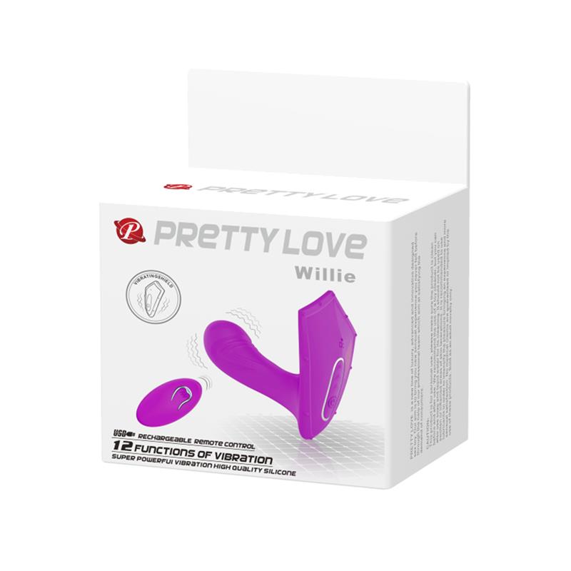 PRETTYLOVE - WILLIE STIMULATOR WITH REMOTE CONTROL PINK