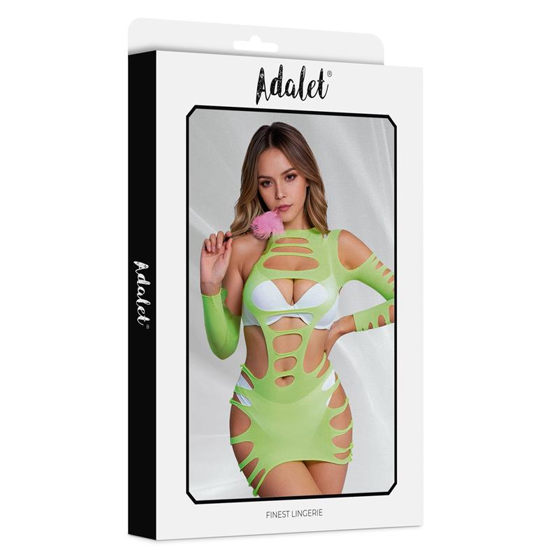 ADALET LINGERIE - WILLOW HOLLOW-OUT DRESS YELLOW FLUOR ONE SIZE