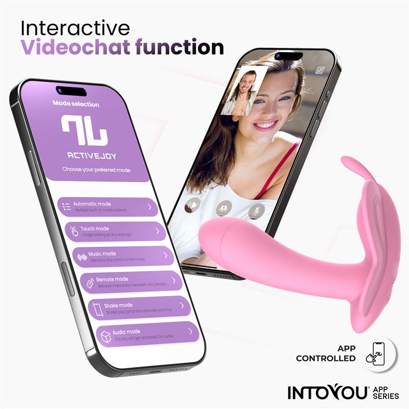 INTOYOU APP SERIES - WINGY BUTTERFLY VIBRATOR WITH APP PINK