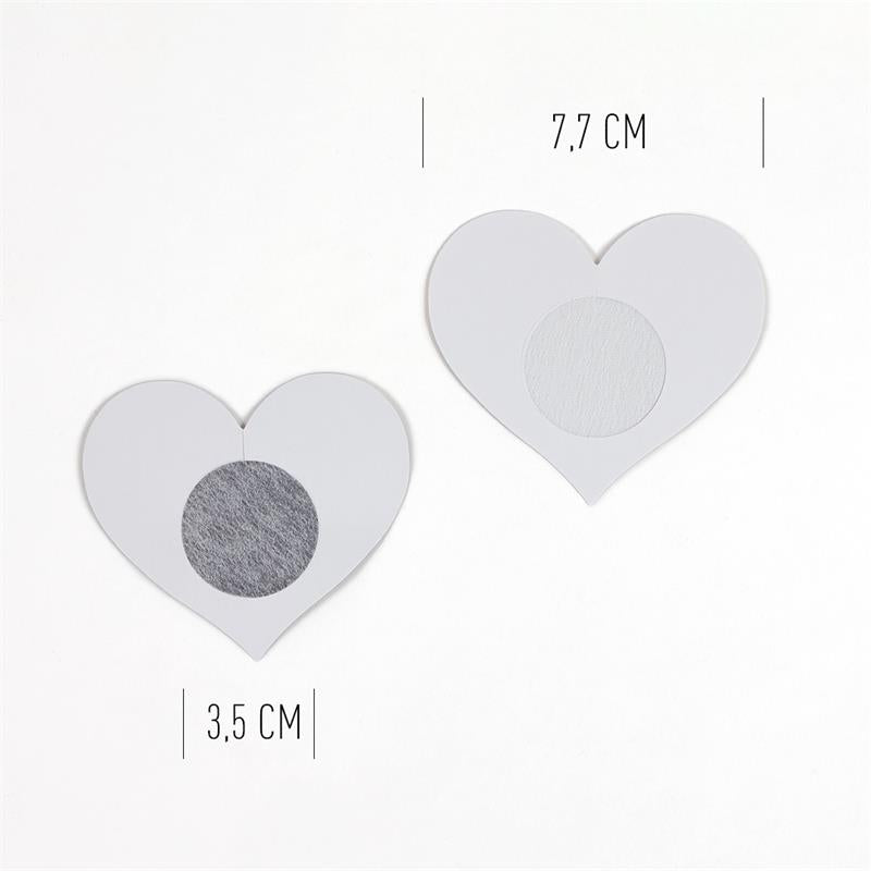 SECRET PLAY - WOW BOOBS! NIPPLE COVERS HEART SHAPPED HOLOGRAPHIC