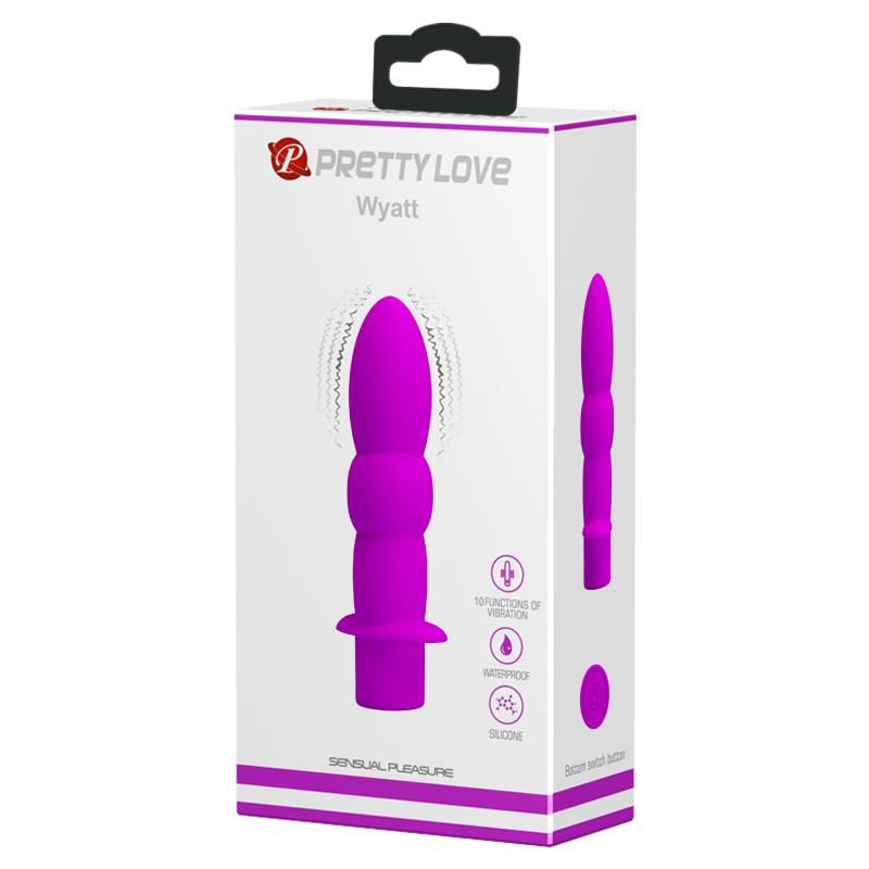 PRETTYLOVE - WYATT BUTT PLUG 10 VIBRATING FUNCTIONS PINK