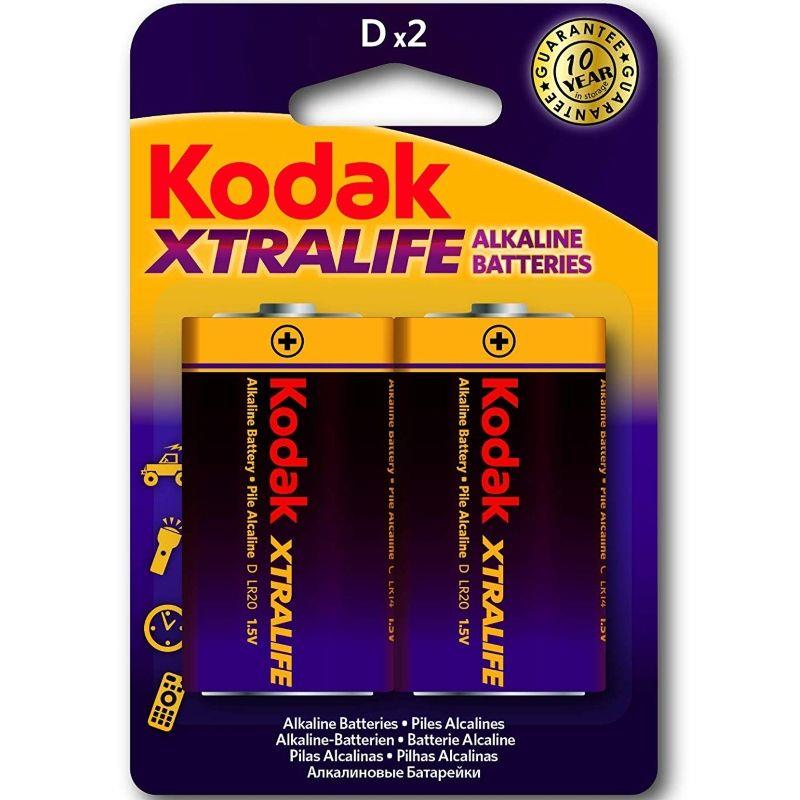 KODAK - XTRALIFE ALKALINE BATTERY D LR20 BLISTER OF 2
