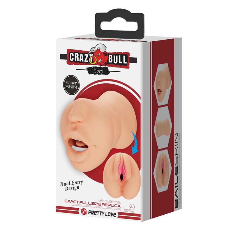 CRAZY BULL - ZOEY MOUTH AND VAGINA MASTURBATOR
