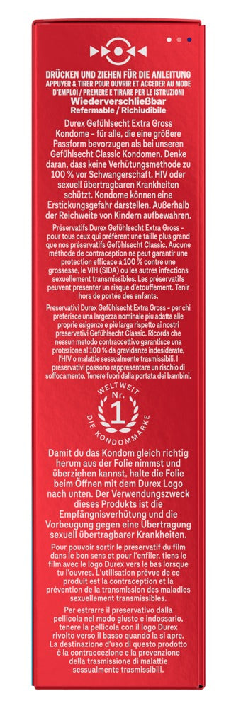 DUREX - GEFÜHLSECHT EXTRA GROSS XXL