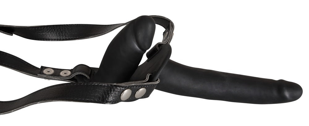 YOU2TOYS - DOUBLE STRAP ON BLACK SILICONE