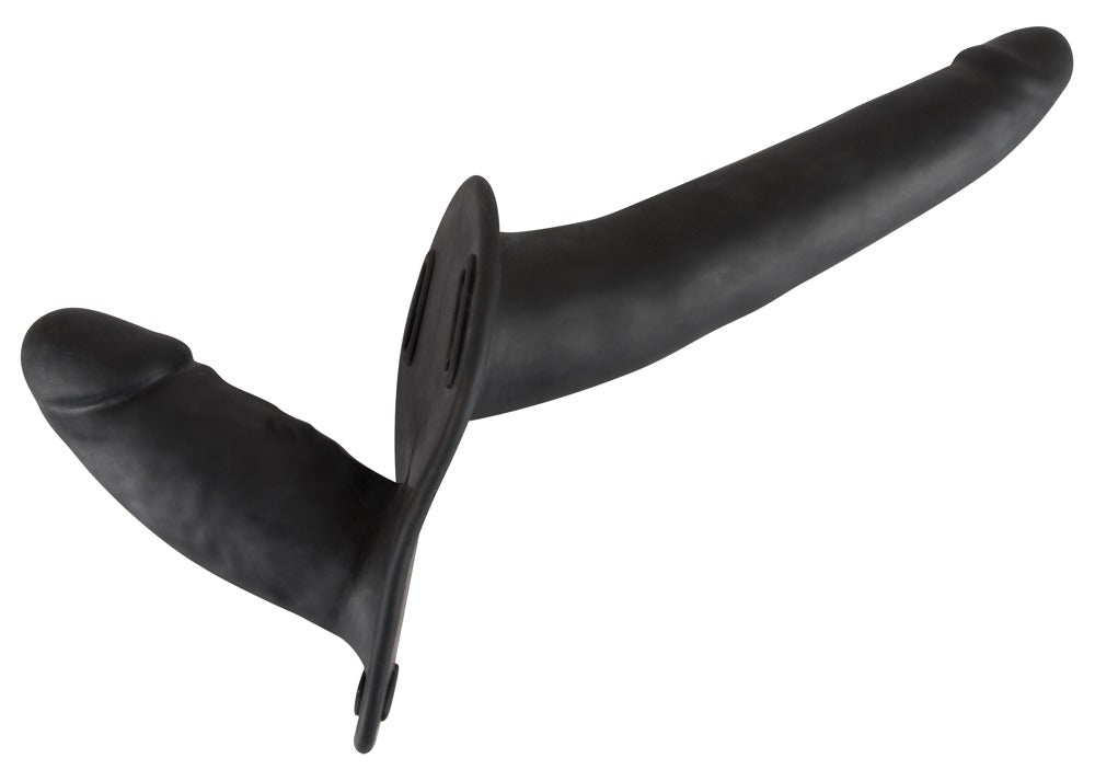 YOU2TOYS - DOUBLE STRAP ON BLACK SILICONE