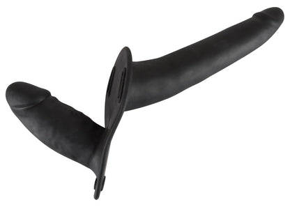 YOU2TOYS - DOUBLE STRAP ON BLACK SILICONE