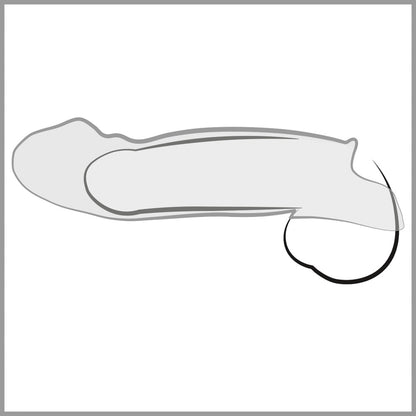 CRYSTAL - PENIS SLEEVE WITH EXTENSION AND BALL RING