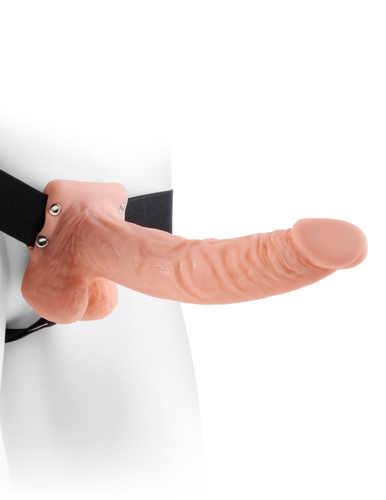 FETISH FANTASY SERIES - 9" HOLLOW STRAP-ON WITH BALLS