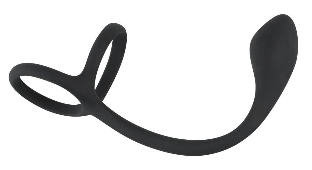 BLACK VELVETS - COCK & BALL RING WITH BUTT PLUG
