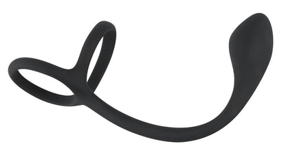 BLACK VELVETS - COCK & BALL RING WITH BUTT PLUG