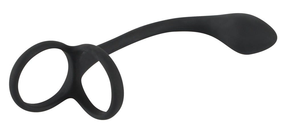 BLACK VELVETS - COCK & BALL RING WITH BUTT PLUG