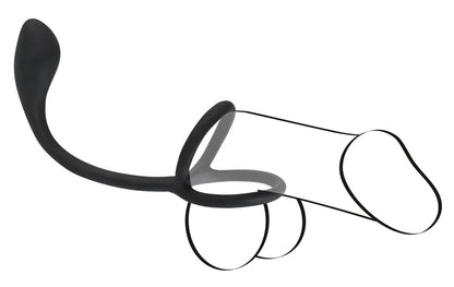 BLACK VELVETS - COCK & BALL RING WITH BUTT PLUG