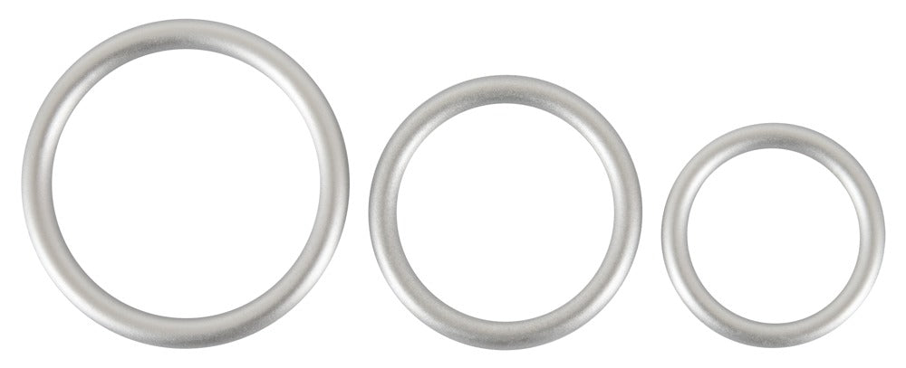 YOU2TOYS - METALLIC SILICONE COCK RING SET