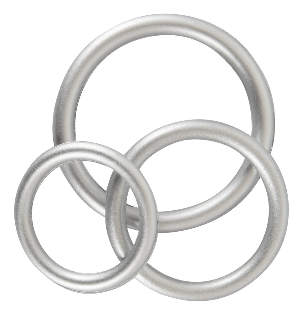 YOU2TOYS - METALLIC SILICONE COCK RING SET