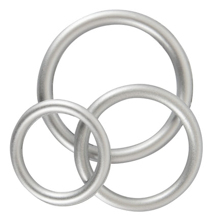 YOU2TOYS - METALLIC SILICONE COCK RING SET