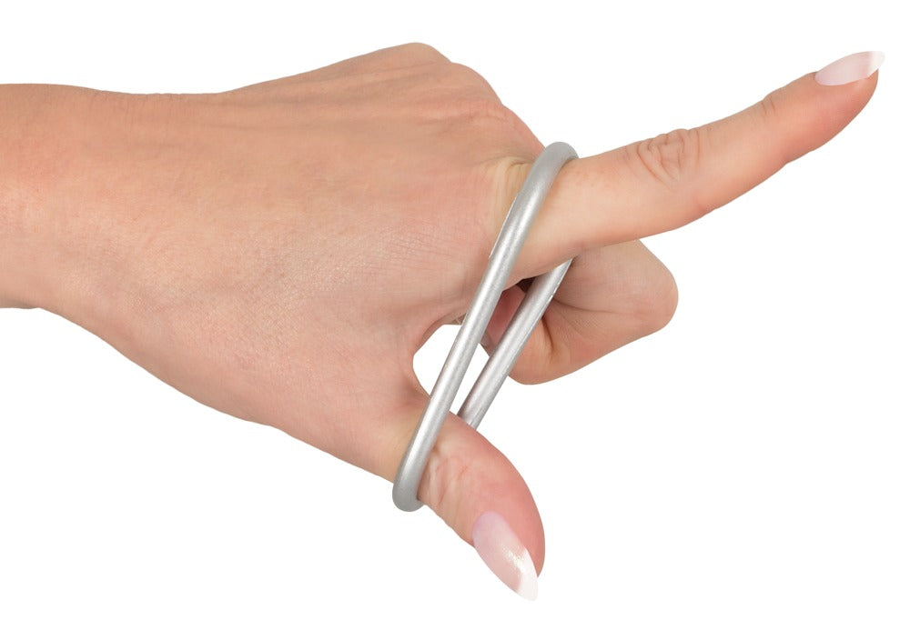 YOU2TOYS - METALLIC SILICONE COCK RING SET