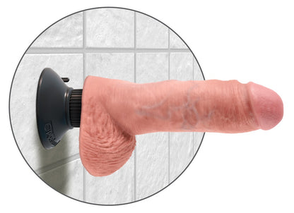 KING COCK - 8" VIBRATING COCK WITH BALLS