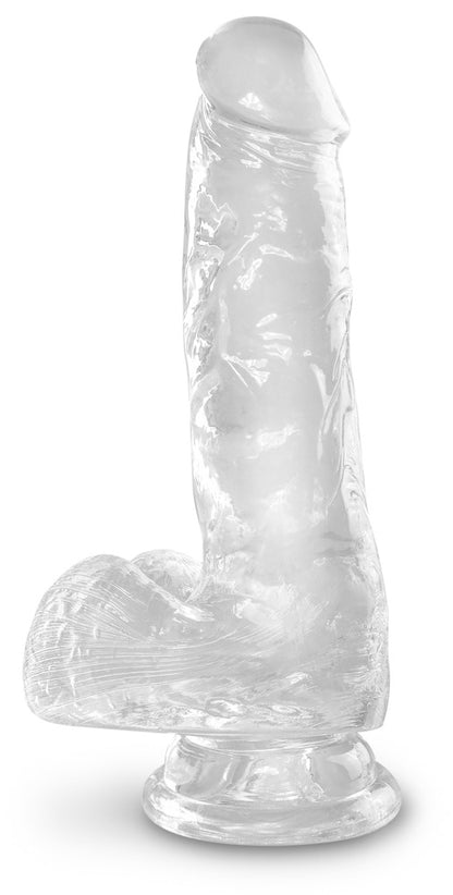 KING COCK CLEAR - COCK WITH BALLS 6''