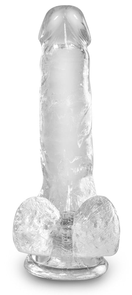 KING COCK CLEAR - COCK WITH BALLS 6''