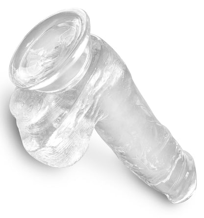KING COCK CLEAR - COCK WITH BALLS 6''