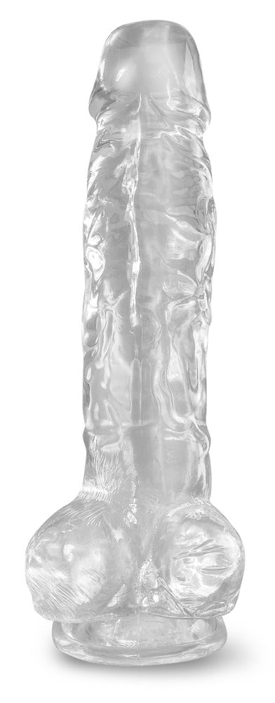 KING COCK CLEAR - 8" COCK WITH BALLS