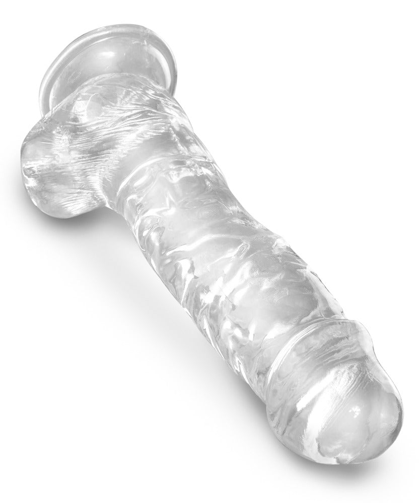 KING COCK CLEAR - 8" COCK WITH BALLS