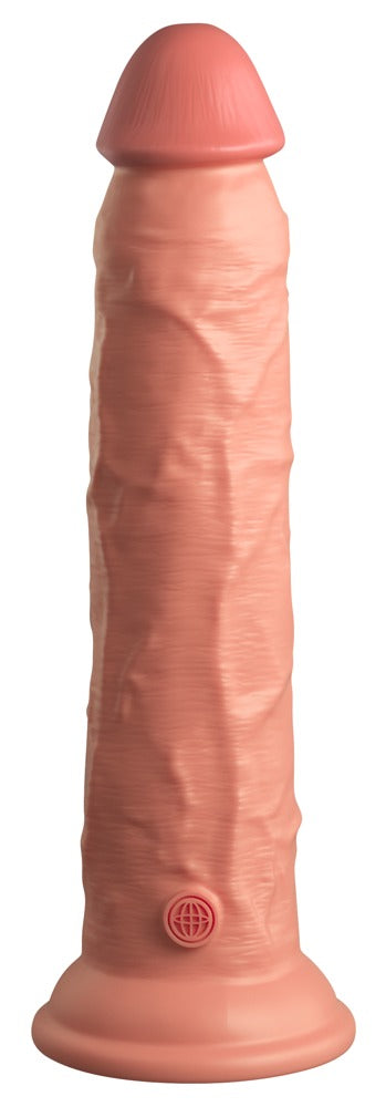 KING COCK ELITE - 9" VIBRATING + DUAL DENSITY SILICONE COCK WITH REMOTE