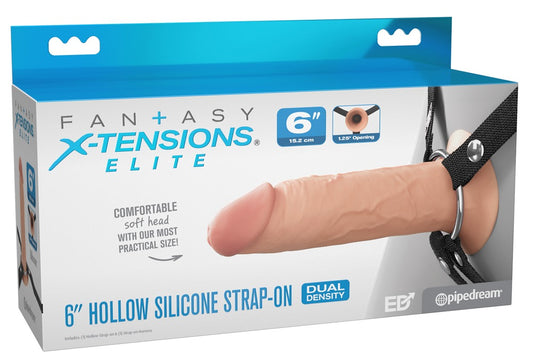 FANTASY X-TENSIONS ELITE - HOLLOW SILICONE STRAP-ON